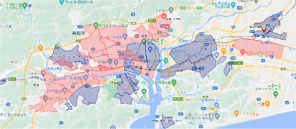 仕入れ対象エリアマッピング