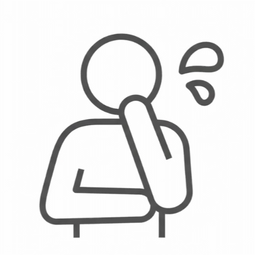 悩んでいる人のイラスト